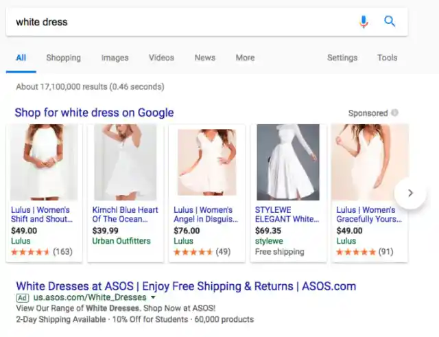 16. Google Search: White Dress