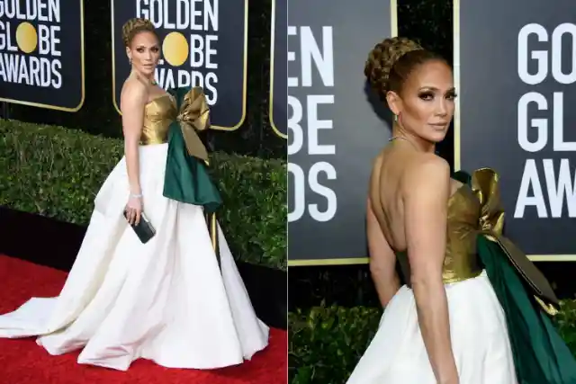 Jennifer Lopez in Valentino (2020 Golden Globes)