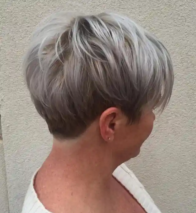 Silver Balayage Pixie