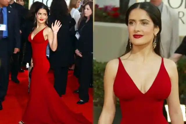 Salma Hayek in Narciso Rodriguez (2003 Golden Globes)