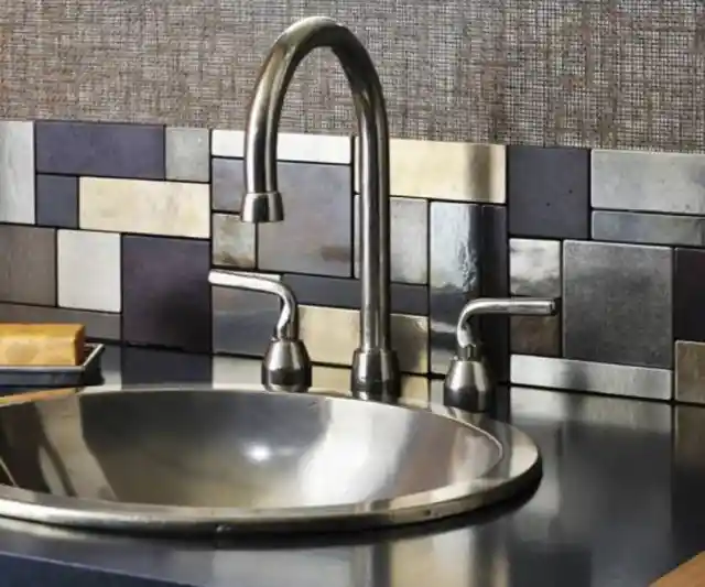 A Metallic Backsplash