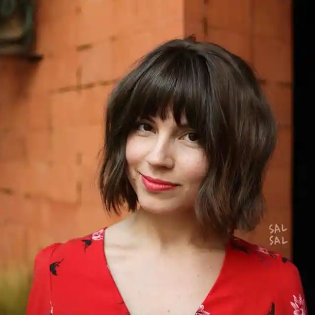 7. Sophisticated Bangs