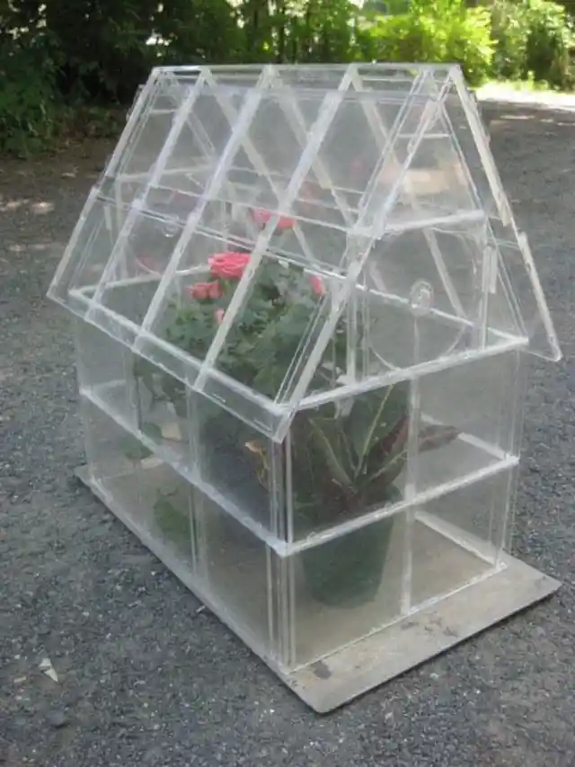 Greenhouse Made Of Upcycled CD Cases