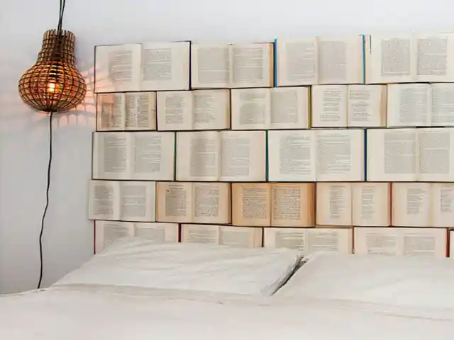 Recycled Book Headboard