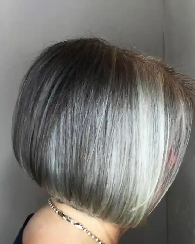 Feathered Gray Bob