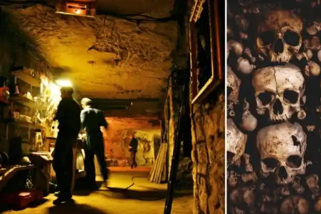 Secret Theater In French Catacombs – Est. Value: $5,000-$10,000 (Cost To Build)