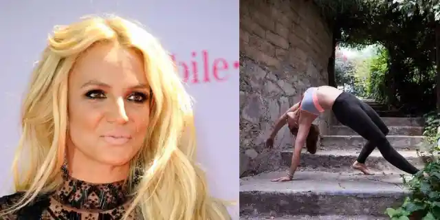 Britney Spears Does Yoga And Cardio