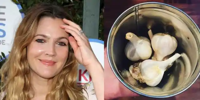 Drew Barrymore – Allergic to Garlic