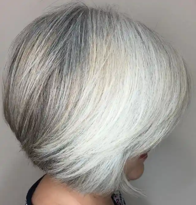 Long Gray Pixie