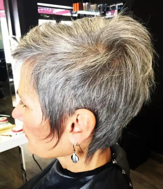 Thick Layered Bob for Graying Hair