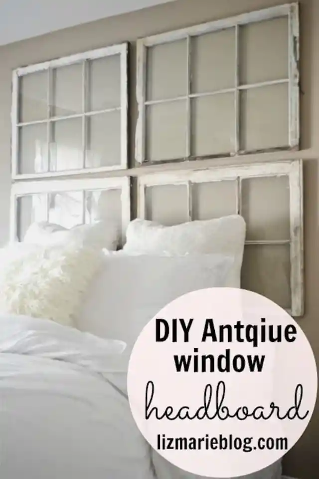 Antique Window Headboard