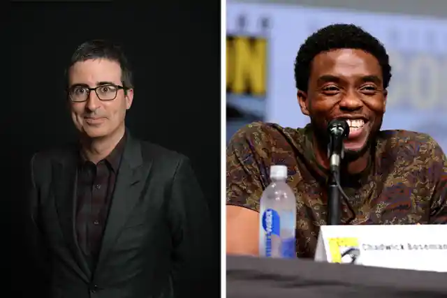 John Oliver and Chadwick Boseman