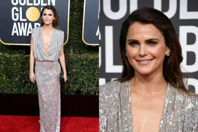 Keri Russell in Monique Lhuillier (2019 Golden Globes)