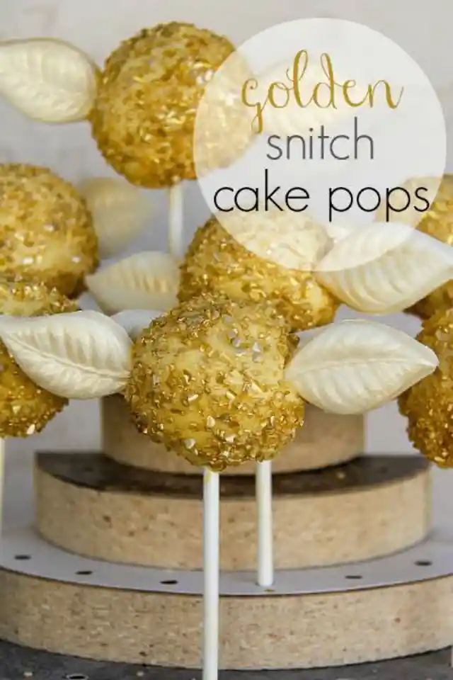 20. Golden Snitch Cake Pops