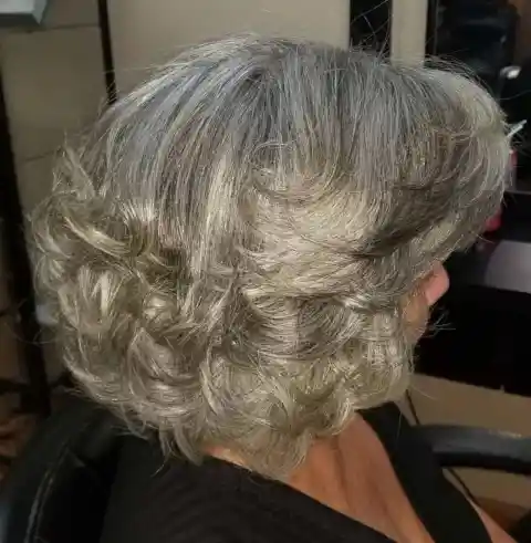  Straight Sliced Gray Haircut