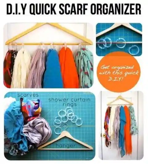 20. Organize Your Scarfs