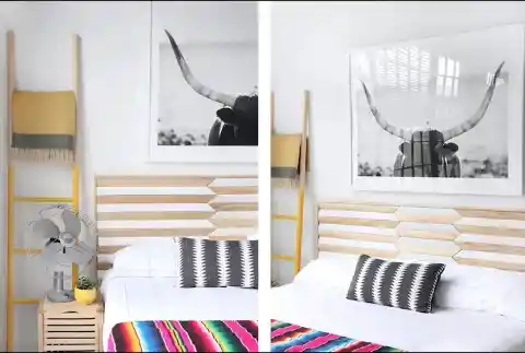 Geometric Wood Headboard