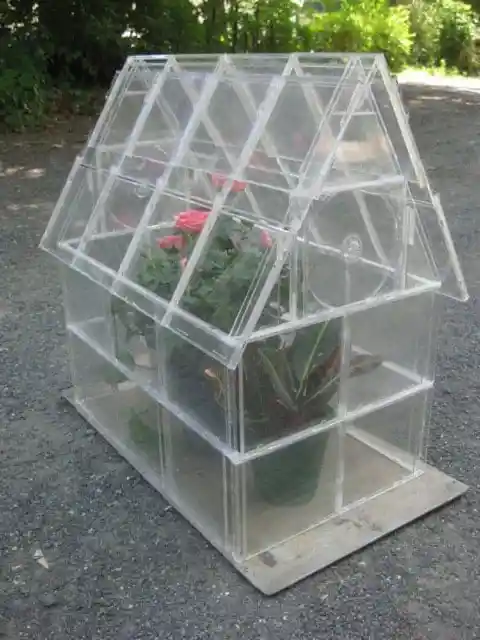 Greenhouse Made Of Upcycled CD Cases