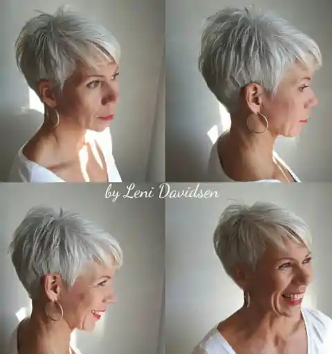 Short Silver and Gold Shag