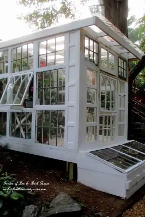 Greenhouse Made With Repurposed Windows