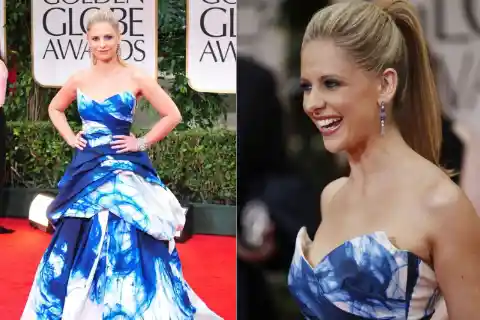 Sarah Michelle Gellar in Monique Lhuillier (2012 Golden Globes)