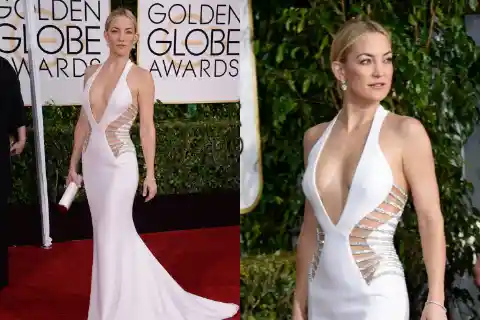 Kate Hudson in Versace (2015 Golden Globes)