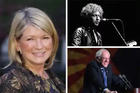 Bernie Sanders, Bob Dylan, and Martha Stewart