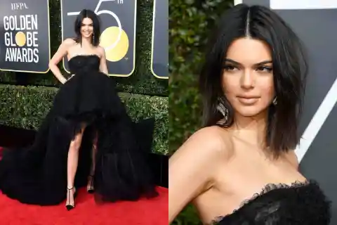 Kendall Jenner in Giambattista Valli Couture (2018 Golden Globes)