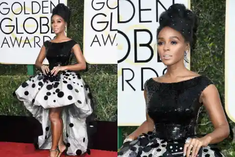 Janelle Monae in Armani Prive (2017 Golden Globes)