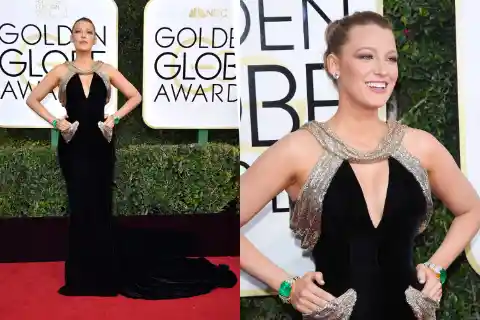 Blake Lively in Atelier Versace (2017 Golden Globes)