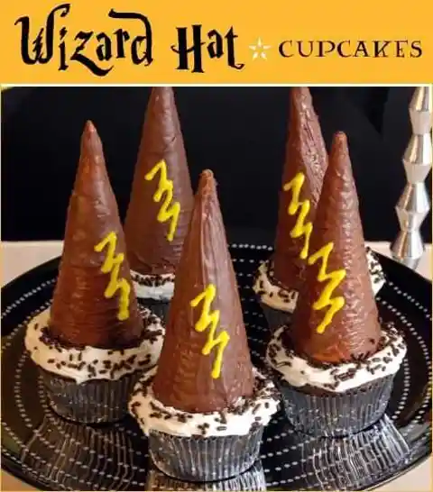 15. Wizard Hat Cupcakes